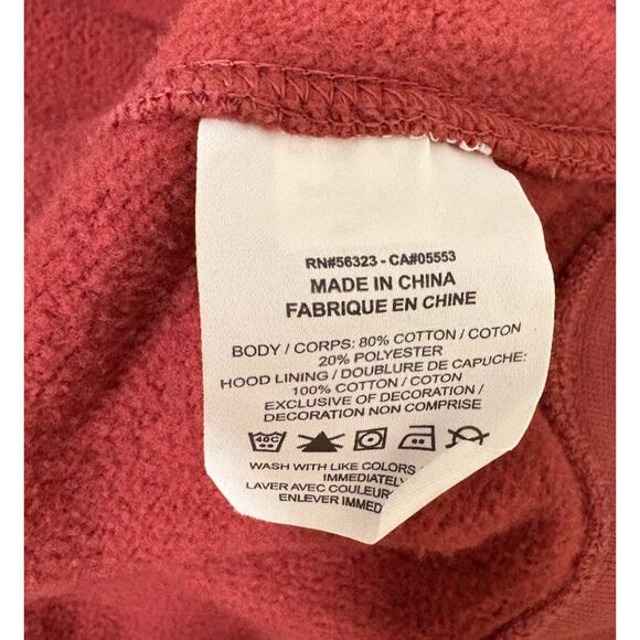 Nike Hoodie XXL Clay Red Embroidered Logo Pullover Streetwear Casual Flawed - Picture 5 of 6